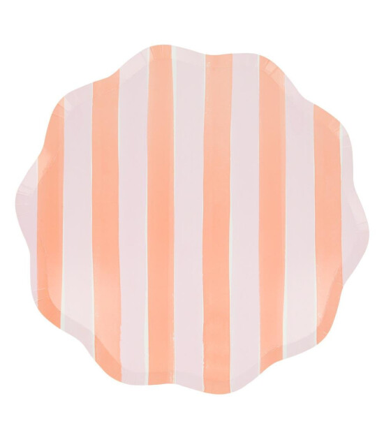 Meri Meri Parti Tabak (L) // Pastel Çizgili