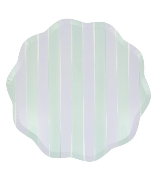 Meri Meri Parti Tabak (L) // Pastel Çizgili