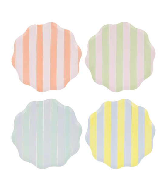 Meri Meri Parti Tabak (M) // Pastel Çizgili