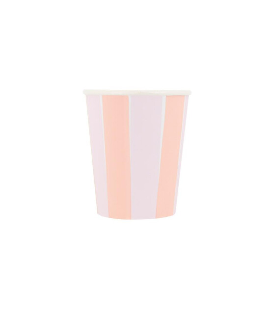 Meri Meri - Pastel Çizgili Bardaklar - 8 Adet