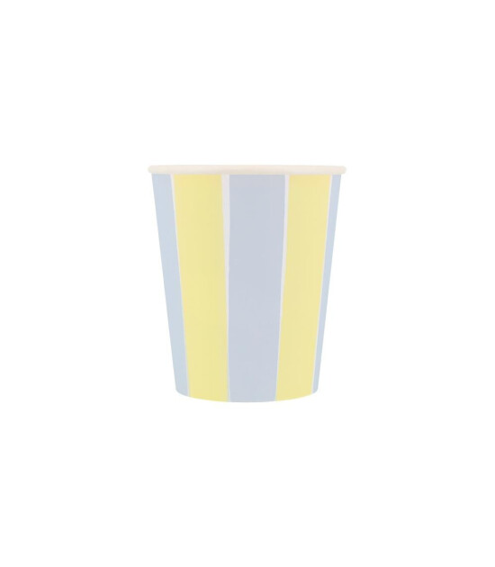 Meri Meri - Pastel Çizgili Bardaklar - 8 Adet