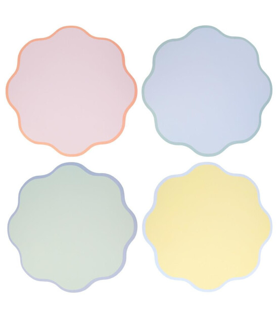 Meri Meri Amerikan Servis // Dalgalı Yuvarlak Pastel