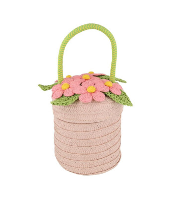 Meri Meri Hasır Çanta // Çiçek Saksısı