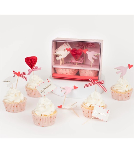 Meri Meri - Lovebird Cupcake Kiti - 24 Adet