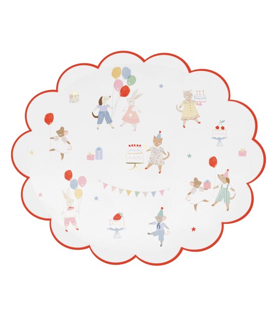 Meri Meri Parti Tabak (L ) // Animal Friends