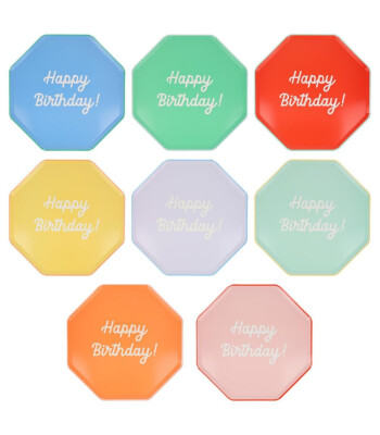 Meri Meri Parti Tabak (L) // Happy Birthday