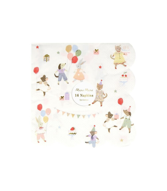 Meri Meri Parti Peçete (L) // Animal Friends