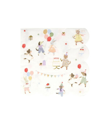 Meri Meri Parti Peçete (L) // Animal Friends