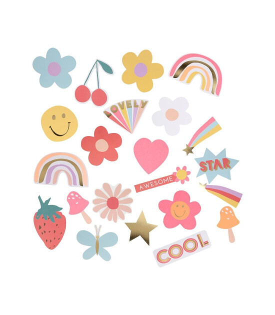 Meri Meri - Die-Cut Happy Sticker - 25 Adet