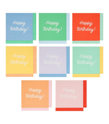 Meri Meri Parti Peçete (L) // Happy Birthday