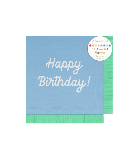 Meri Meri Parti Peçete (L) // Happy Birthday