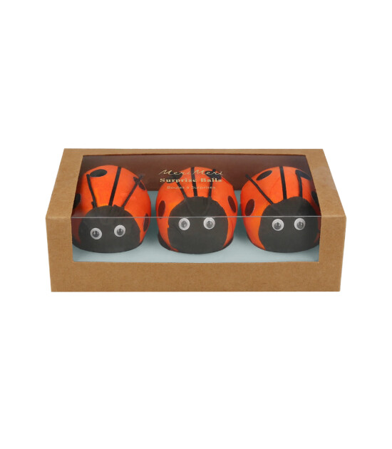 Meri Meri - Uğur Böceği Sürpriz Topları - 3 Adet