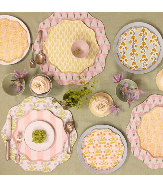 Meri Meri Amerikan Servis // Molly Mahon Edition - Mavi Çiçekli