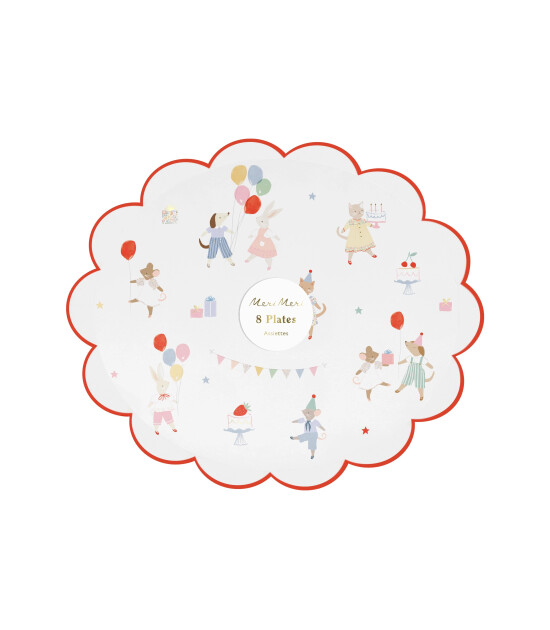Meri Meri - Animal Friends Tabak- S - 8 Adet