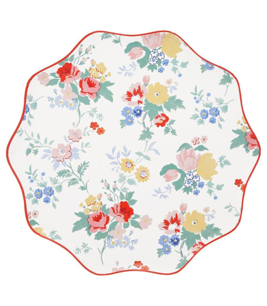 Meri Meri - Vintage Floral Tabaklar - L - 8 Adet