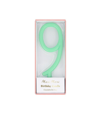Meri Meri Parti İnce Rakam Mum // 9