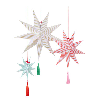 Meri Meri Asılan Süs // Şeritli Yıldız