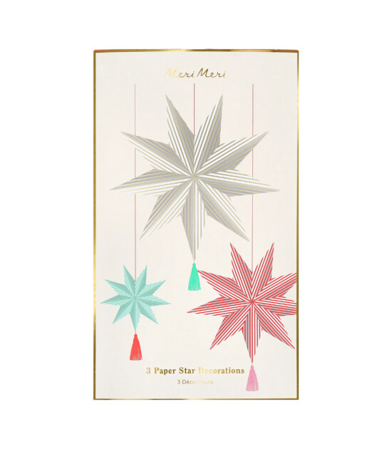 Meri Meri Asılan Süs // Şeritli Yıldız