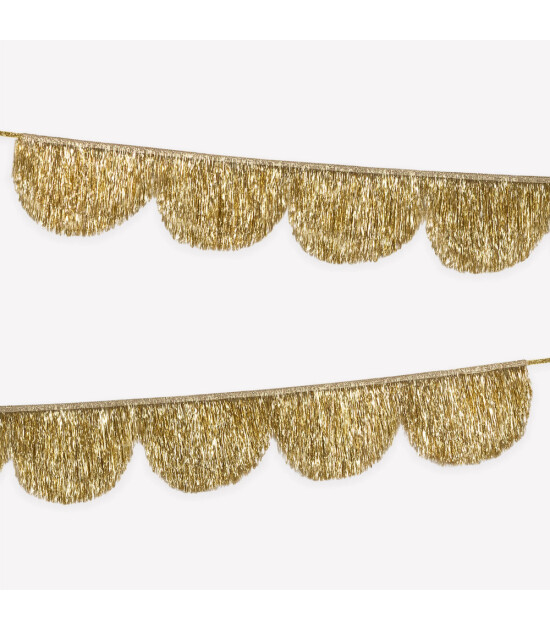 Meri Meri Asılan Süs // Simli Saçaklı Altın