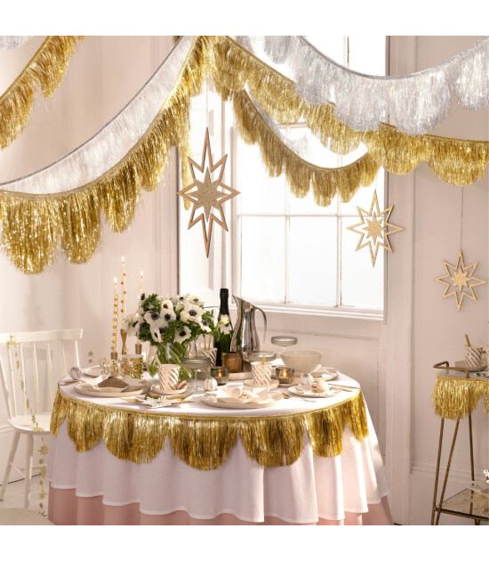 Meri Meri Asılan Süs // Simli Saçaklı Gümüş