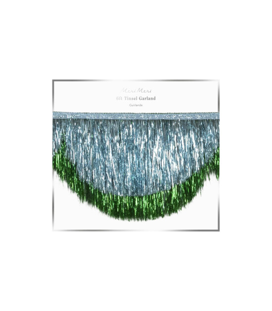 Meri Meri Asılan Süs // Simli Saçaklı Mavi