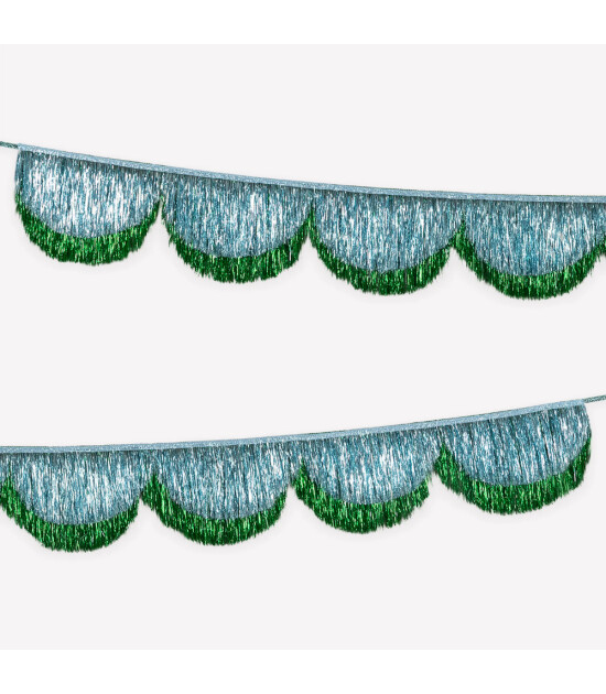 Meri Meri Asılan Süs // Simli Saçaklı Mavi