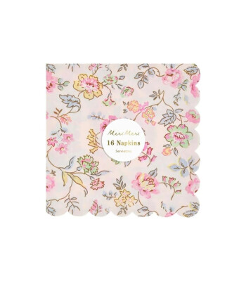Meri Meri Baskılı Peçete (L) // Pembe Çiçek