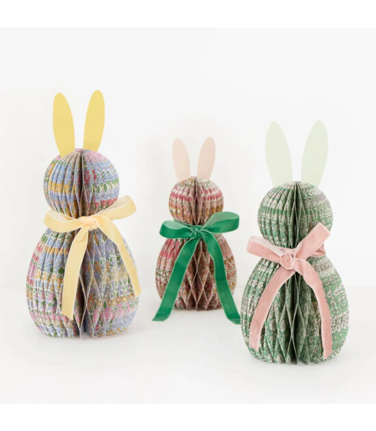 Meri Meri X Liberty Kağıt S&uuml;sleri (3 Adet) // Petek Tavşan