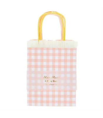 Meri Meri Pötikareli Saçaklı Parti Çantaları (8 Adet)