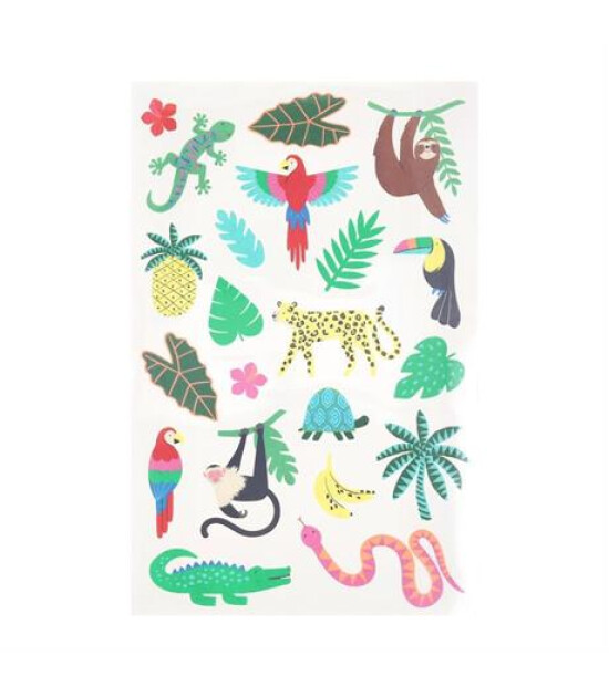 Meri Meri - Jungle Jamboree Ge&ccedil;ici D&ouml;vme Seti - 2 Sayfa