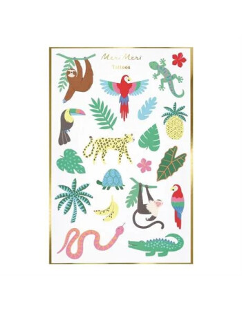 Meri Meri - Jungle Jamboree Ge&ccedil;ici D&ouml;vme Seti - 2 Sayfa