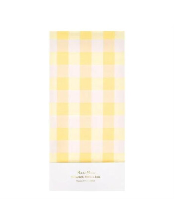 Meri Meri - Sarı P&ouml;tikare Kağıt Masa &Ouml;rt&uuml;s&uuml;