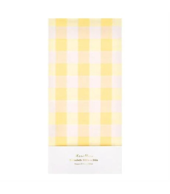 Meri Meri - Sarı P&ouml;tikare Kağıt Masa &Ouml;rt&uuml;s&uuml;