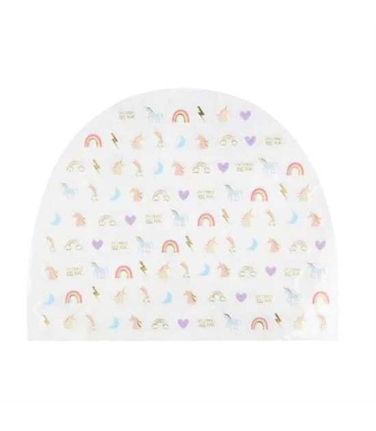 Meri Meri - G&ouml;kkuşağı Unicorn Sticker - 200 Adet