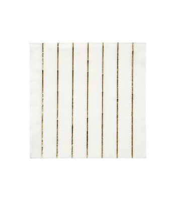 Meri Meri Parti Peçete (S) // Altın Sarılı Çizgili