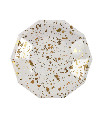 Meri Meri Parti Tabak (S) // Altın Sıçratılmış