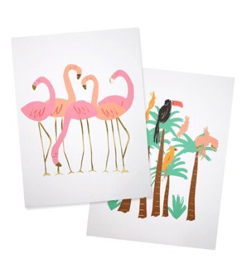 Meri Meri Poster // Flamingo