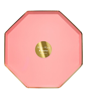 Meri Meri Parti Tabak (L) // Neon Mercan