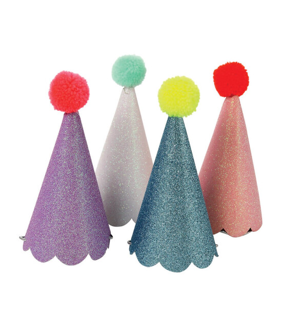 Meri Meri Parti Şapka // Simli Pom Pom