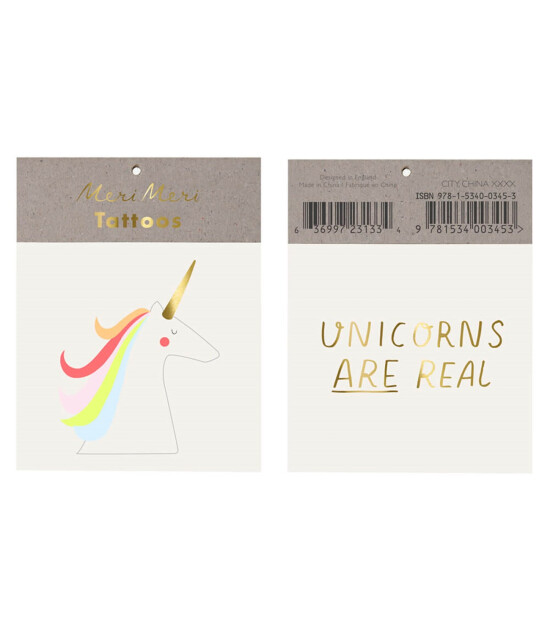 Meri Meri Geçici Dövme // Unicorns Are Real
