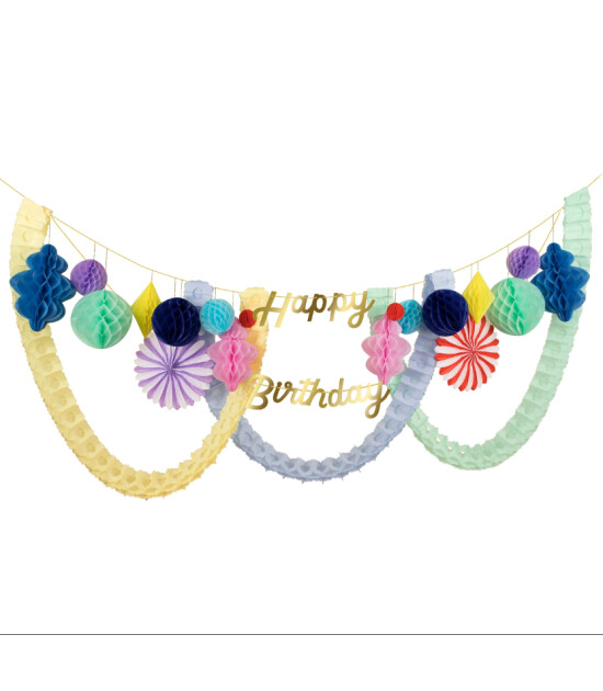 Meri Meri Petekli Asılan Süs // Happy Birthday