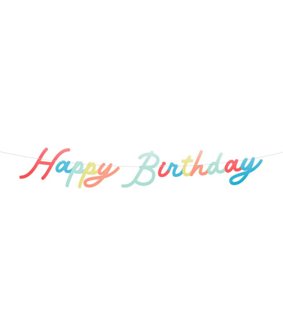 Meri Meri Asılan Süs // Gökkuşağı Happy Bırthday