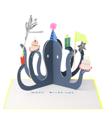 Meri Meri Tebrik Kartı // Ahtapot