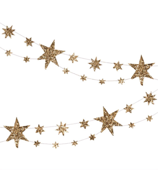 Meri Meri Asılan Süs // Eco Parıltılı Yıldız