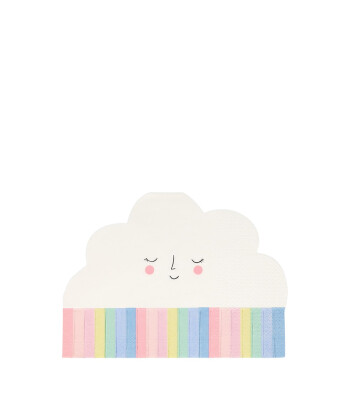 Meri Meri Parti Peçete (L) // Gökkuşağı - Bulutlu