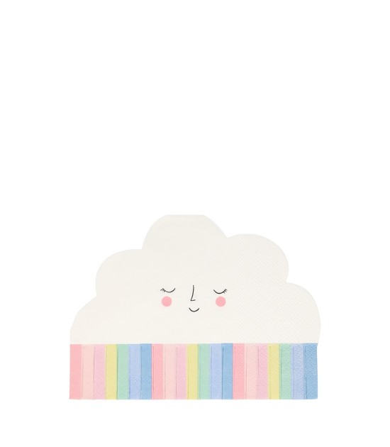 Meri Meri Parti Peçete (L) // Gökkuşağı - Bulutlu