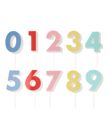 Meri Meri Parti Pasta S&uuml;s // G&ouml;kkuşağı Rakamları