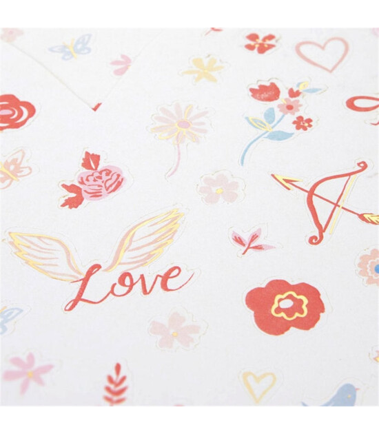 Meri Meri Sticker Çıkartma // Kalp & Çiçek