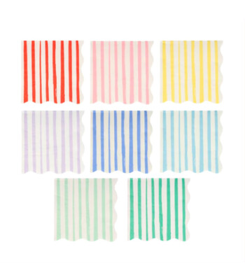 Meri Meri Parti Peçete (S) // Karışık Çizgili