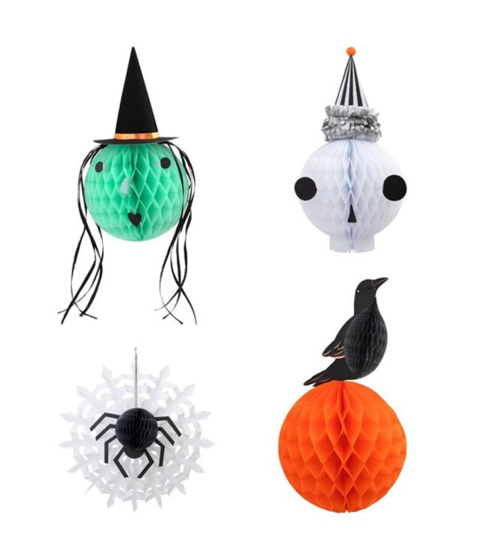 Meri Meri Klasik Halloween Bal Petekli Baş S&uuml;sleri